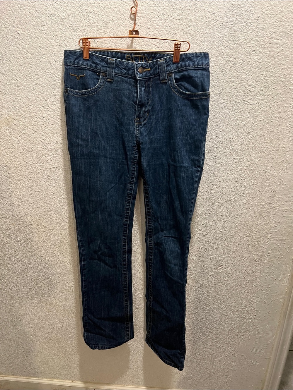 Kimes Ranch Men’s Straight Jeans in Dark Blue Denim 8/34